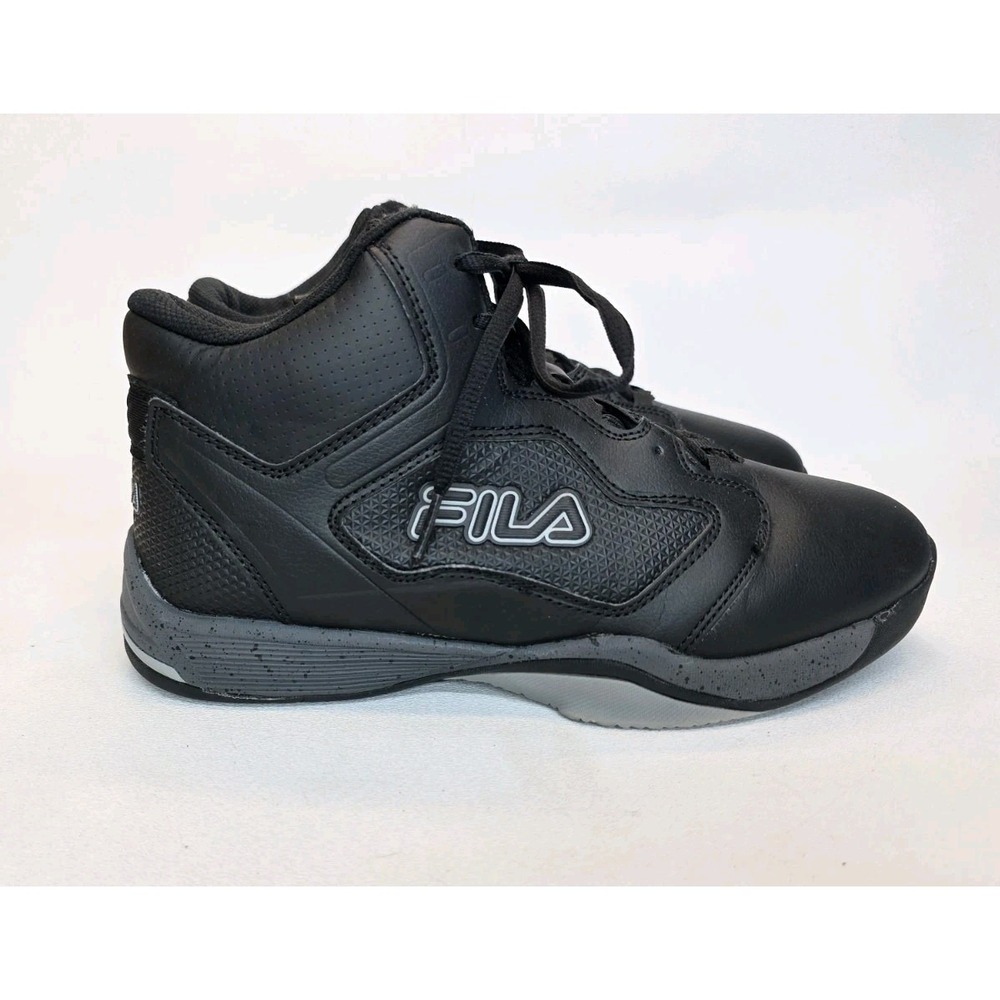 Youth Size 6.5 FILA Sweeper Mid-Top Basketball Shoes Triple Black